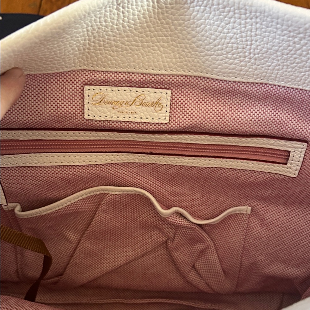 Dooney & Bourke White Leather Hobo Bag &Change Purse NEW - Picture 6 of 10